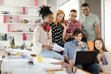 People working together in office