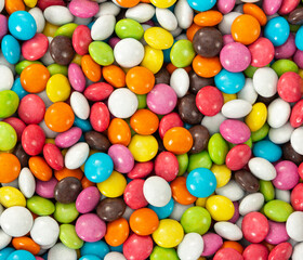 Fototapeta na wymiar Sweet colorfull candy dragee as background