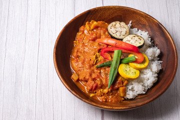 カレーライス 夏野菜のスパイスカレー