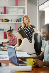 People working together in office