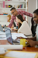 People working together in office