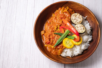 カレーライス 夏野菜のスパイスカレー