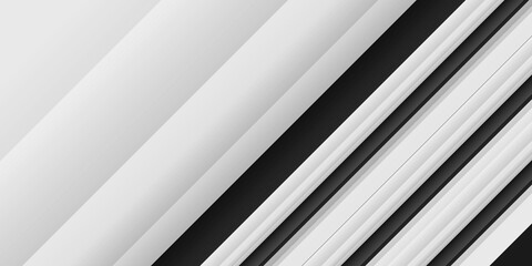 Obraz premium Black and white abstract 3d stripe background