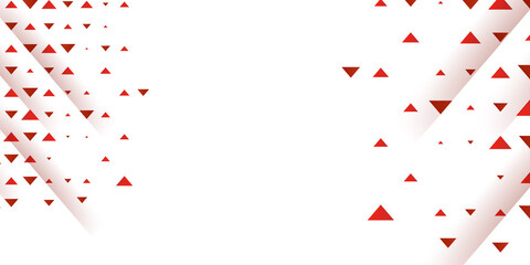 Abstract red geometric triangle particle background. Suit for business presentation and  sports poster with the modern style. Vector illustration. 