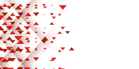 Abstract red geometric triangle particle background. Suit for business presentation and  sports poster with the modern style. Vector illustration. 