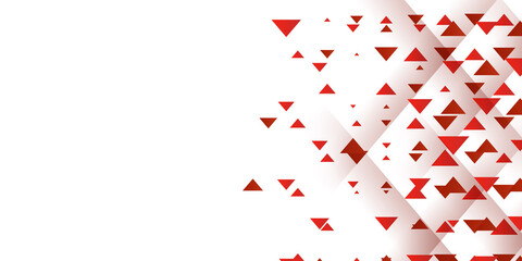 Red and white triangle abstract background