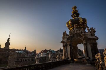 Dresden, Zwinger im Sonnenaufgang