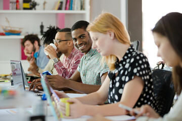 Fototapeta premium People working at conference table in office