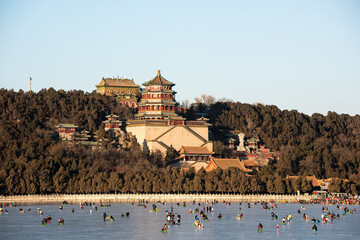 The skating rink in Summer Palace of Beijing