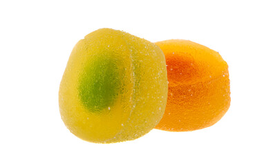fruit jelly candies isolated