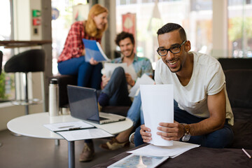 Man reading paperwork