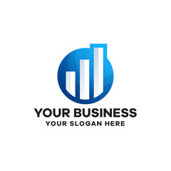 Business Investment Gradient Logo Design