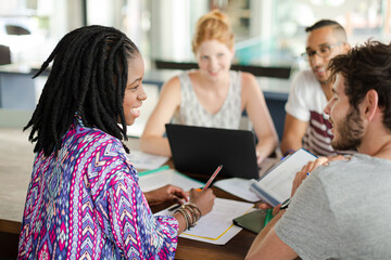 People talking in meeting