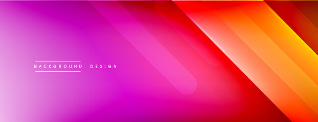 Dynamic lines abstract background. 3D shadow effects and fluid gradients. Modern overlapping forms