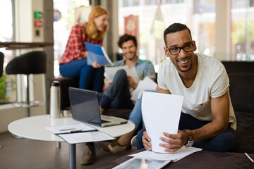 Man reading paperwork