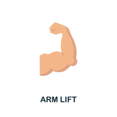 Arm Lift flat icon. Colored sign from plastic surgery collection. Creative Arm Lift icon illustration for web design, infographics and more