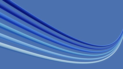 Fototapeta premium 3D Illustration with six bluish wires on a blue background for communication and wallpaper