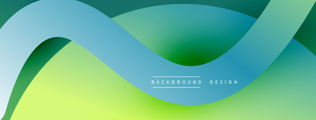 Abstract overlapping lines and circles geometric background with gradient colors