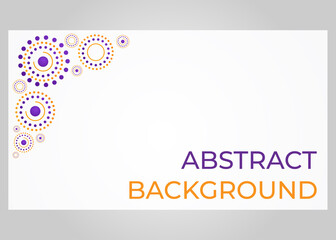 abstract orange and purple circle pattern background