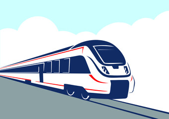 Metro Train Illustration concept