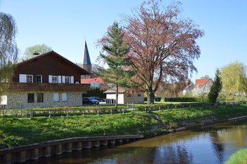 Fototapeta na wymiar Panorama von Barnstorf, Niedersachsen