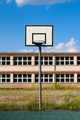 Fototapeta na wymiar basketball hoop against sky