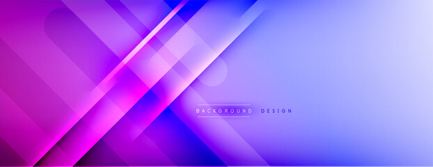Obraz premium Abstract background - lines composition created with lights and shadows. Technology or business digital template. Trendy simple fluid color gradient abstract background with dynamic