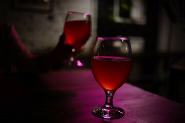 red alcoholic drink close up luxury lifestyle