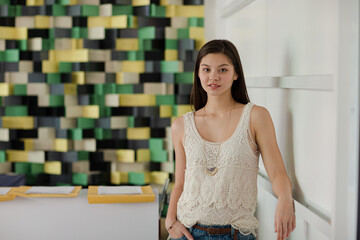 Woman smiling in office