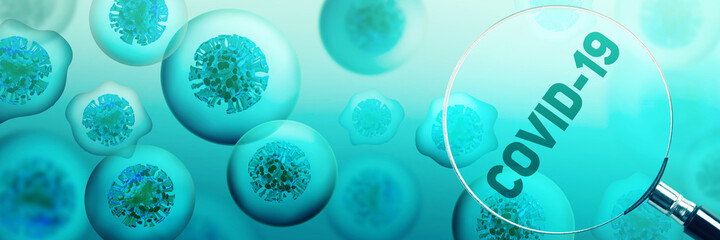 Corona virus background, pandemic risk concept. 3D illustration