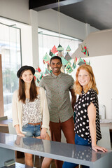 People smiling in office