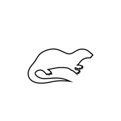 Obraz premium Otter icon isolated on white background