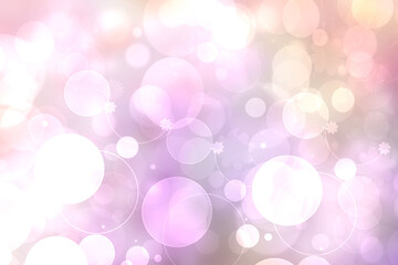 Abstract blurred vivid spring summer light delicate pastel blue pink bokeh background texture with bright soft color cherry blossoms and flowers. Card concept. Beautiful backdrop illustration.