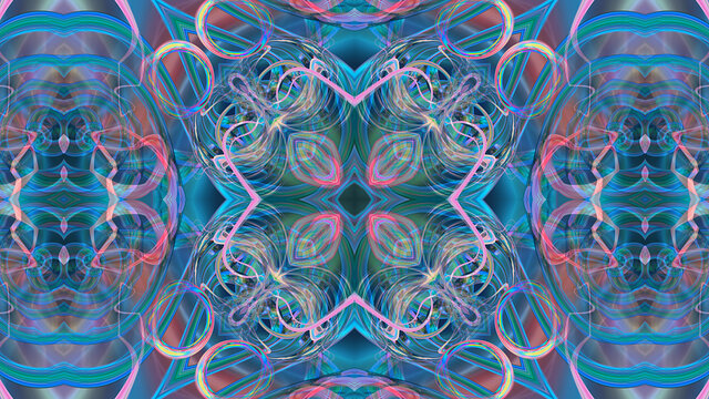 Abstract textured luminous kaleidoscope background © vvicca