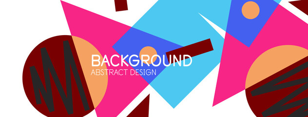 Obraz premium Abstract background with blocks, lines, geometric shapes. Techno or business concept for wallpaper, banner, background, landing page