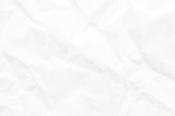 White crumpled paper recycled kraft sheet texture background