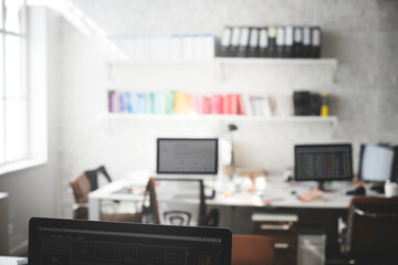 Contemporary Room Workplace Office Supplies Concept