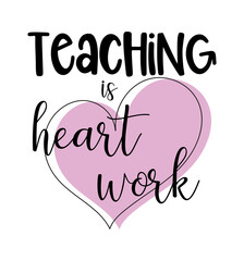 Teacher quote vector illustration, teaching svg design