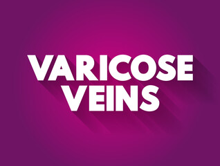 Varicose Veins text quote, concept background