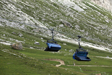 Chairlift cable car mountain railway on the mountain