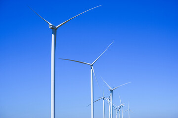 wind turbine generating electricity