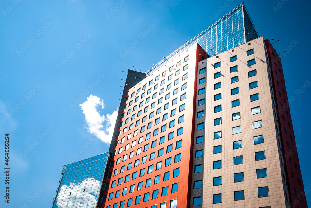 Wall mural business building made of glass and metal.