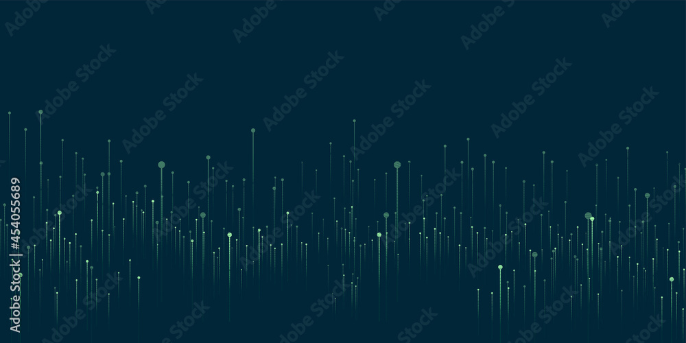 Poster big data visualization concept. technology background