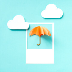 Paper craft art of an umbrella © Rawpixel.com