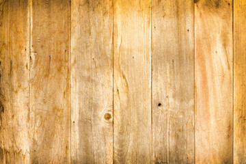 Naklejka premium Old brown plank wooden wall texture abstract for background