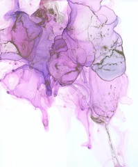 Keuken spatwand met foto modern abstract art from alcohol ink. beautiful spots of paint with gold dusting. Ideal for printing invitations for weddings or other parties © chikovnaya