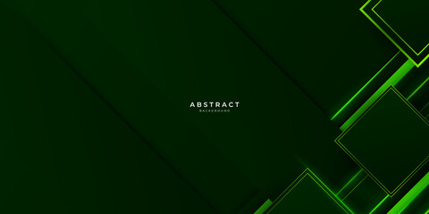 Abstract green light line cross shadow on black blank space design modern futuristic technology background vector illustration.