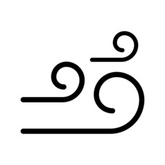 Wind icon vector. weather illustration sign. Wave symbol or logo.