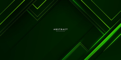Abstract green neon tech background. Futuristic technology interface