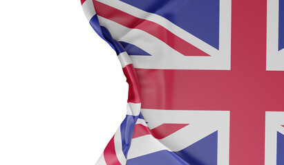 flag of the United Kingdom. 3d rendering
